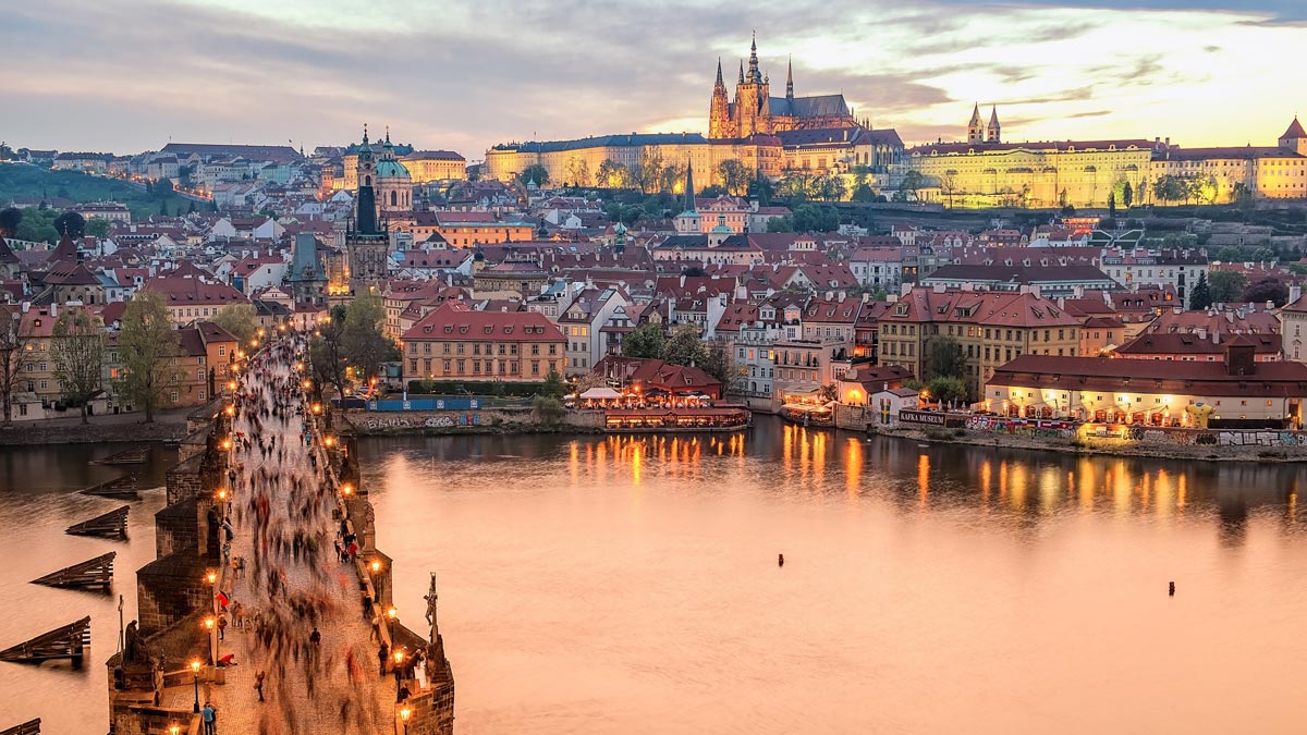 Vue du château de Prague