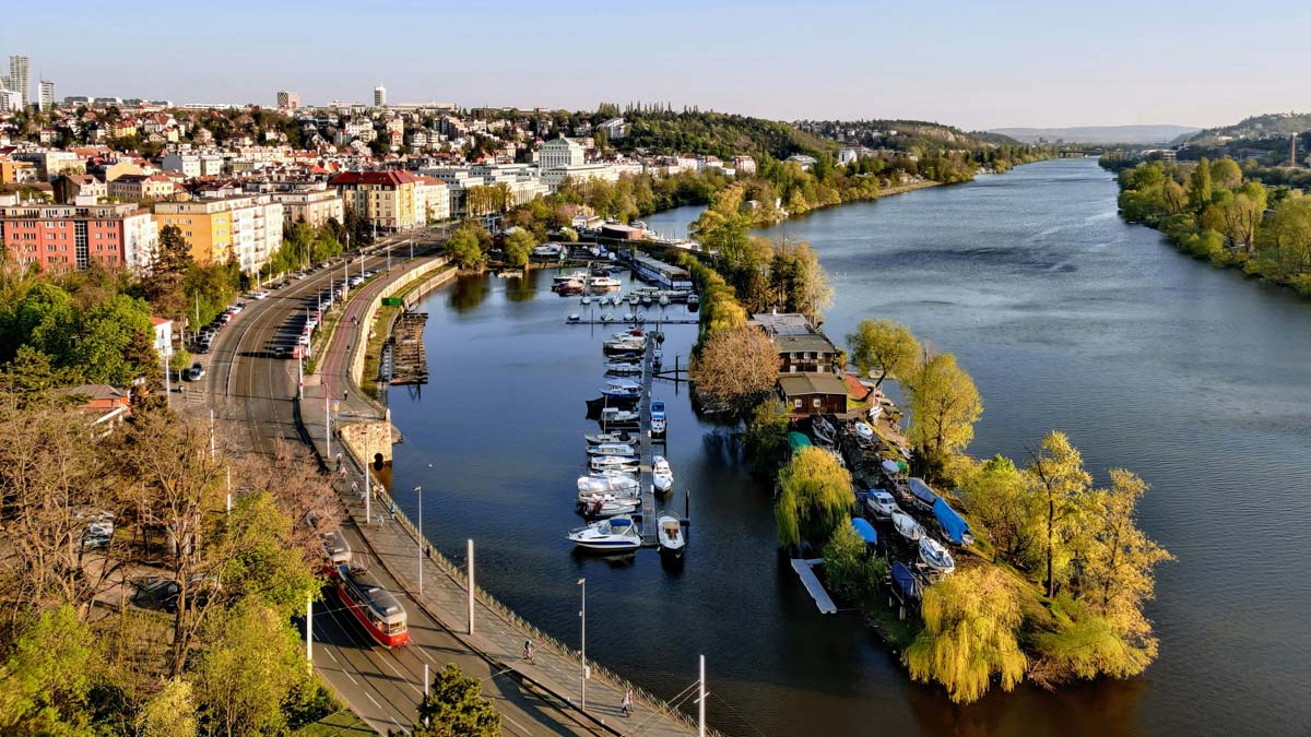 Le port de plaisance de Podolské Nábřeží