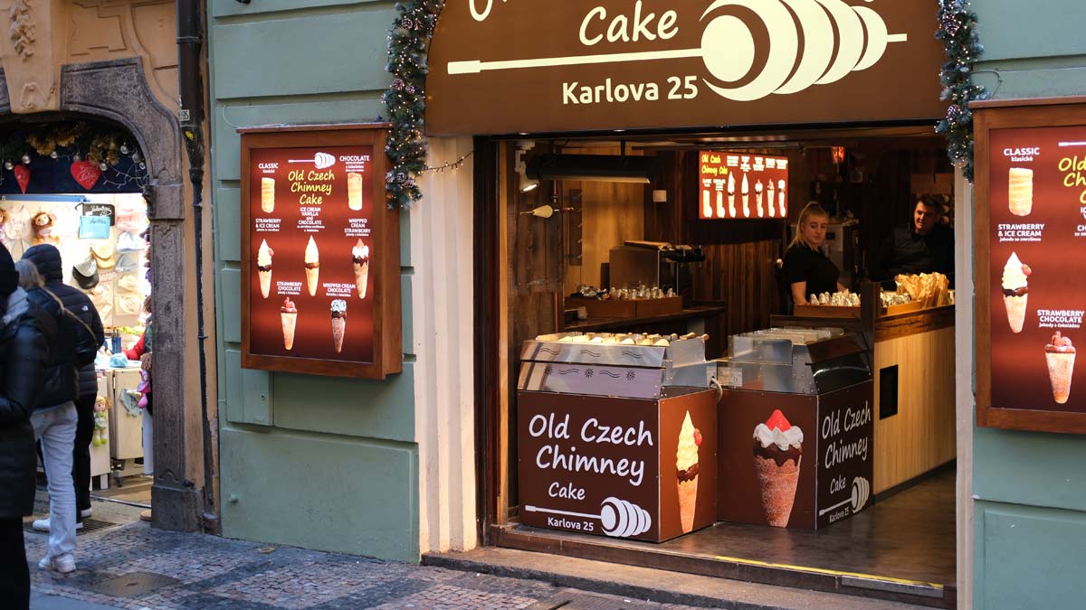 Une boutique de trdelnik